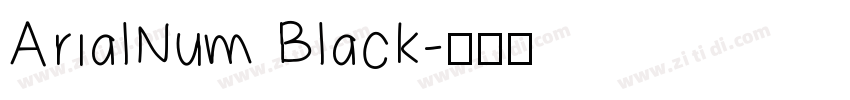 ArialNum Black字体转换